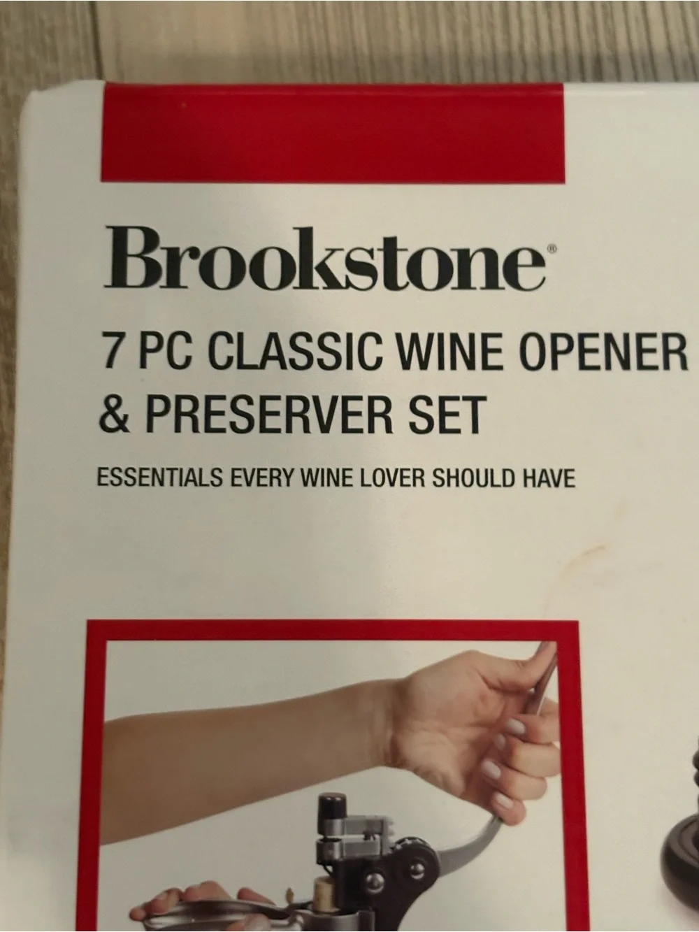 Brookstone Black and Silver Wine Opener Set